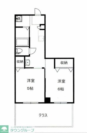 山一鹿浜マンションの物件間取画像
